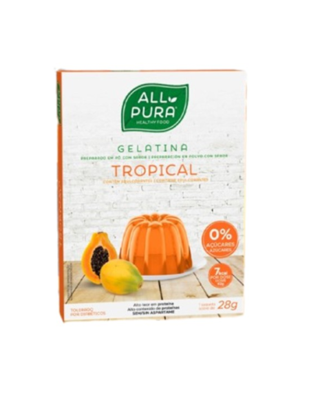 Allpura Gelatina Tropical 28g Sin Azúcar, Sabor Natural