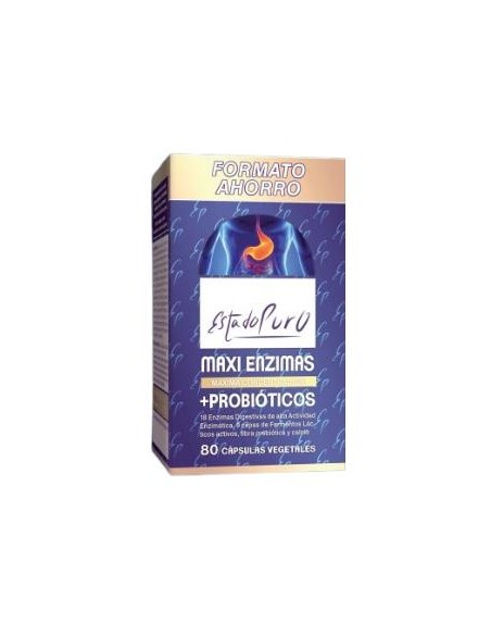 Maxi Enzimas Con Probioticos 80Vcap. Est de Tongil