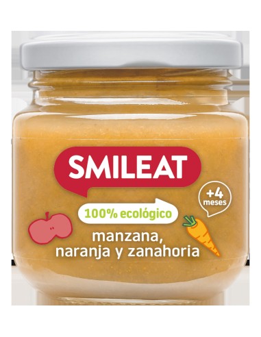 Tarrito De Manzana, Zanahora Y Naranja 130 G Eco de Smileat