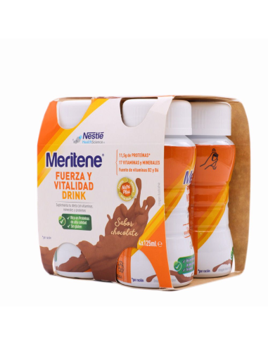 Fuerza y Vitalidad Drink 4 Pack Chocolate 4x125ml. de Meritene