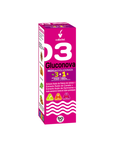 Pack 3x2 Gluconova+Aceite Es. Canela Envase de 50 ml. de Novadiet