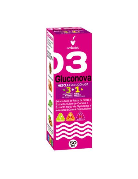 Pack 3x2 Gluconova+Aceite Es. Canela Envase de 50 ml. de Novadiet