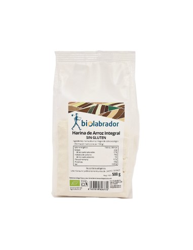 Harina de Arroz Integral SG 500 g de Biolabrador