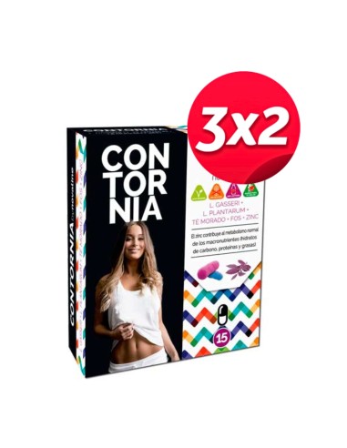 Pack 3x2 Contornia Envase de 15 cápsulas vegetales. de Novadiet