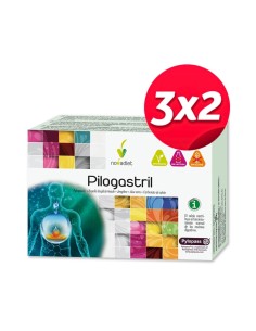 Embalagem 3x2 Pilogastril Recipiente de 30 comprimidos mastigáveis. da Novadiet