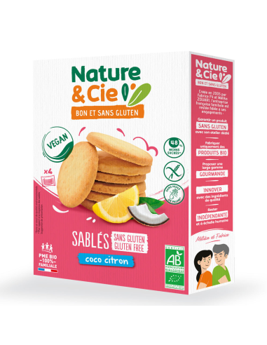 Galletas Bio Sin Gluten Coco y Limón Nature&Cie 125 g