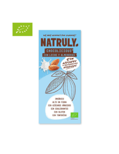 Chocolate Con Leche Con Almendra Bio 85 G de Natruly