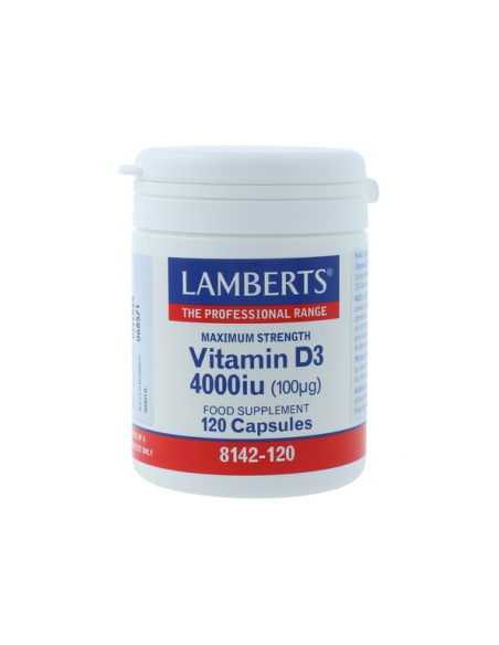 Vitamina D3 4000 UI (100 Âµg) 120 Caps de Lamberts