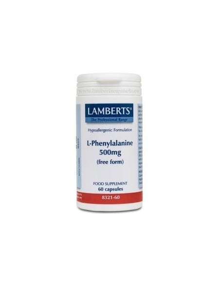 L-Fenilalanina 500 mg 60 Caps de Lamberts