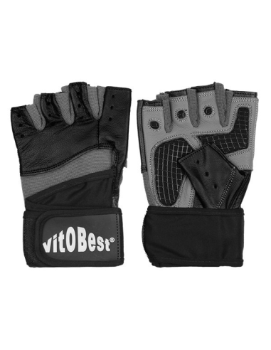Guantes Muñequera Cuero M de Vit.O.Best