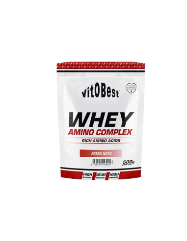 Whey Amino Fresa Nata 500g Vit.O.Best | Proteína Premium