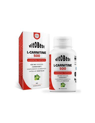 L-Carnitina 500 mg 60 Vegecaps Vit.O.Best  Energía y Vitalidad