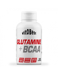 Glutamine + BCAA 100 Triplecaps Vit.O.Best  Energía y Recuperación