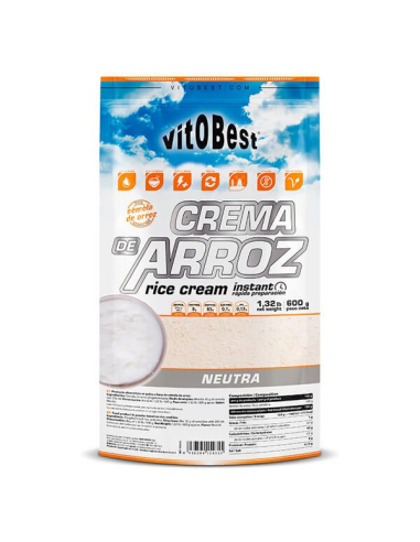 Crema de Arroz Neutra Vit.O.Best 600 g  Nutrición Natural