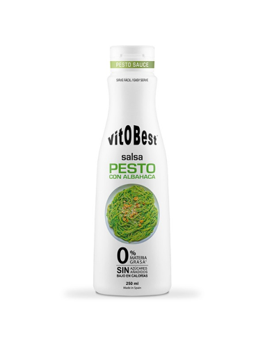 Salsa Pesto con Albahaca Vit.O.Best 250 ml  Sabor Natural