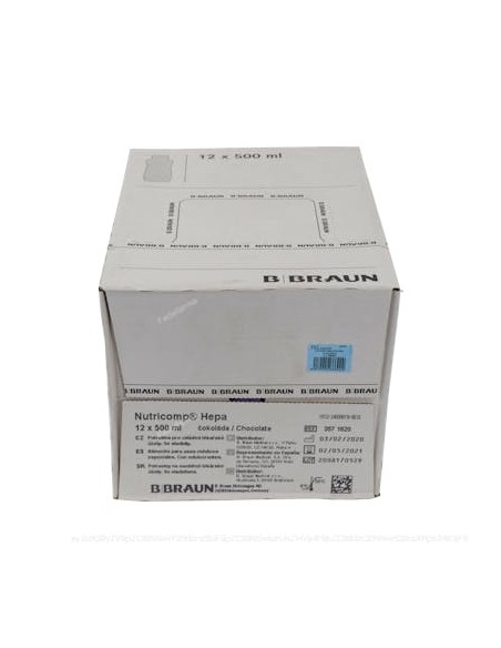 Nutricomp Hepa Chocolate Bot 12X500 Ml de Nutricomp