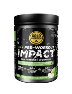 Pre-Workout Impact Manzana Verde 400Gr. de Gold Nutrition
