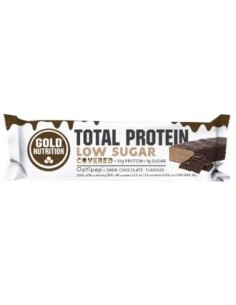 Protein Bar Low Sugar Covered Choco Negro 15Ud. de Gold Nutrition