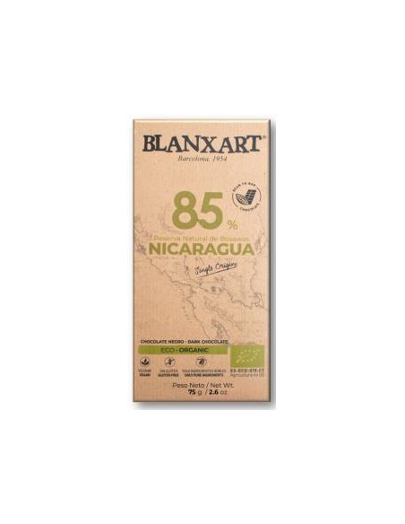 Chocolate Negro 85% Nicaragua 75 Gr Eco de Blanxart