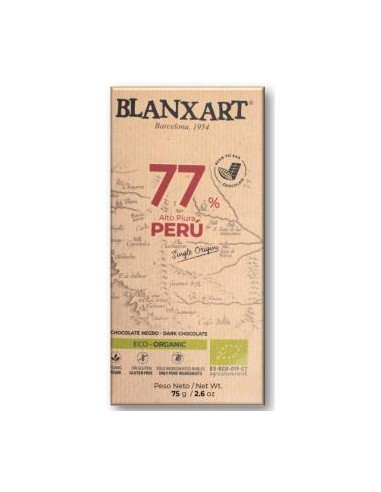 Chocolate Negro 77% Peru 75 Gr Eco de Blanxart