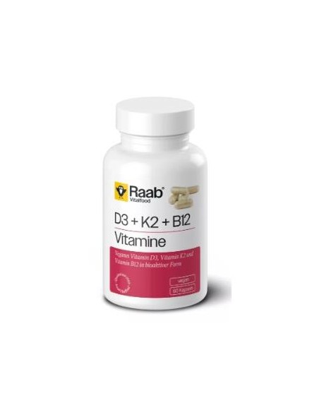 Vitamina D3+K2+B12 460Mg 60 Cap Vegan Sg de Raab Vitalfood