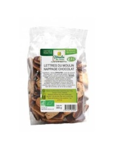 Galletas Letras Cubiertas De Chocolate 300 Gr Bio de Moulin Des Moines