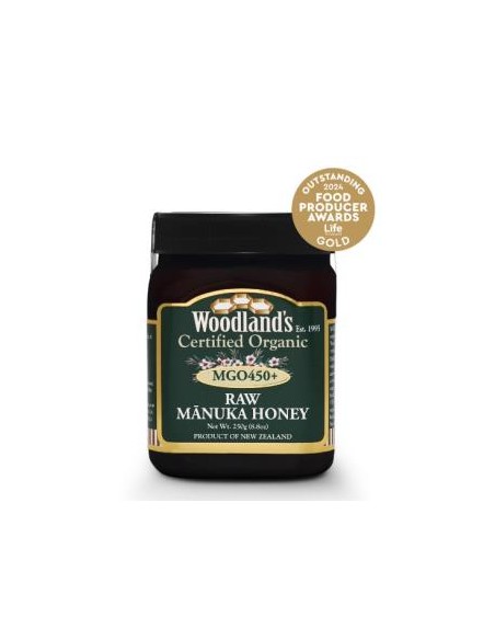 Miel De Manuka Raw  Mgo 450+ Monofloral 250Gr Eco de Woodland´S