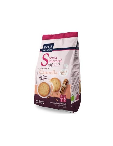 Galletas Trigo Espelta Canela Sin Azucar 250 Gr Bio de Sottolestelle