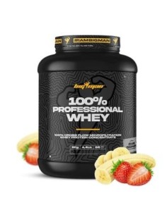 100% Professional Whey 2 Kg 4,4 Lbs Fresa-Platano de Bigman