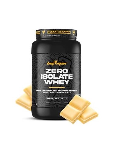 Zero Whey Protein Isolate 910Gr 2 Lbs Choco Blanco de Bigman