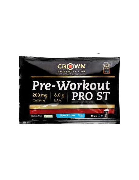 Pre-Workout Pro St 1 Sobre X 15 Gr Blue Storm de Crown Sport Nutrition