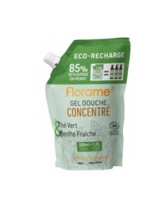 Eco Recarga Gel De Ducha Concentrado Te Verde-Menta Fresca 3 de Florame