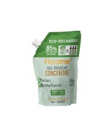 Eco Recarga Gel De Ducha Concentrado Te Verde-Menta Fresca 3 de Florame