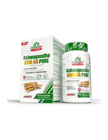 Greenday Provegan Ashwagandha Ksm-66 Pure 60 Vcaps de Greenday