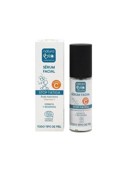 Serum Facial Stop Fatiga Acido Hialuronico-Vitamina C 30 Ml de Naturabio Cosmetics