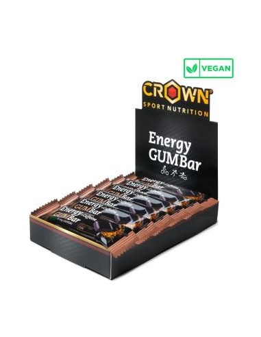 Energy Gum Bar Cola + Cafeina 12 X 30 G de Crown Sport Nutrition