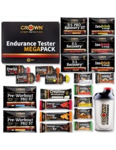 Pack Endurance Tester 3.0 Con Shaker 500Ml Variado de Crown Sport Nutrition