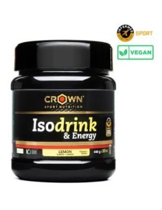Isodrink & Energy  Limon 640 G / 20 Tomas 400 Ml de Crown Sport Nutrition