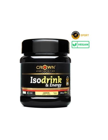 Isodrink & Energy  Limon 640 G / 20 Tomas 400 Ml de Crown Sport Nutrition