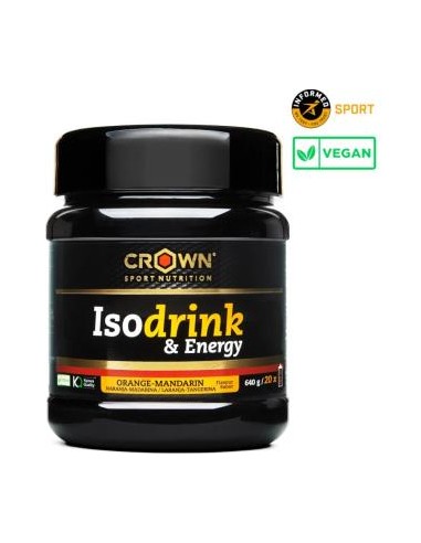 Isodrink & Energy  Naranja 640 G / 20 Tomas 400 Ml de Crown Sport Nutrition