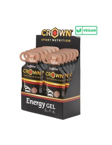 Energy Gel Cola + Cafeina Cola Cafeina 12 X 40G de Crown Sport Nutrition