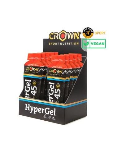 Hypergel 45 Fresa + Cafeina Fresa Cafeina 10 X 75G de Crown Sport Nutrition