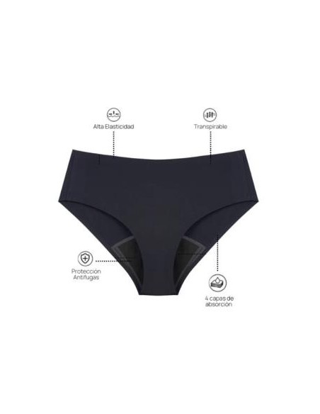 Braguita Menstrual Sin Costuras- Negro- L de Myalma