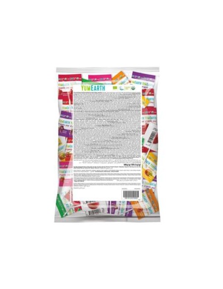 Piruletas Organicas Sabor Frutas 8 Sabores 100 Uds de Yum Earth