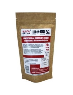 Cobertura Chocolate 70% Cacao Peru 225 Gr Bio de Alternativa 3