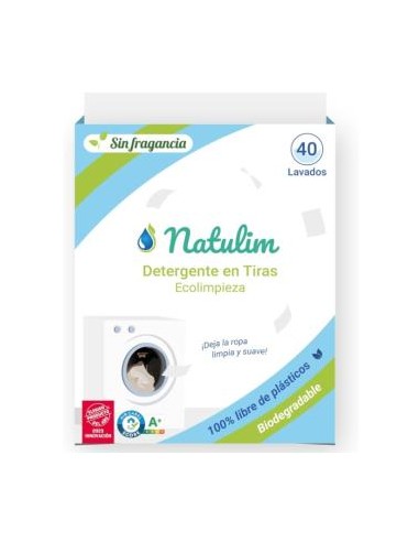 Detergente Natural Eco Tiras 40 Tiras de Natulim