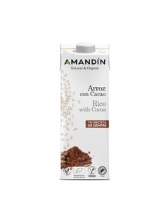 Bebida Vegetal De Arroz-Cacao 1 Lt X 6 Uds de Amandin