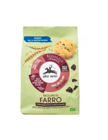 Galletas Cacao Con Gotas De Chocolate 300Gr Bio de Alce Nero