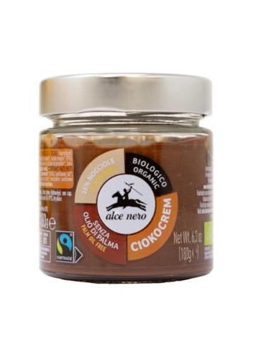 Crema De Chocolate Con Avellanas 180 Gr Bio de Alce Nero