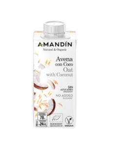 Bebida Vegetal De Avena Con Coco 200 Ml X 24 Uds de Amandin